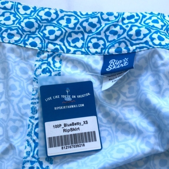 Rip Skirt Hawaii Blue Betty Wrap Skirt Mini Skirt Swim Coverup Size XS NWT - Picture 3 of 9